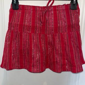 Guess Red Striped Skort